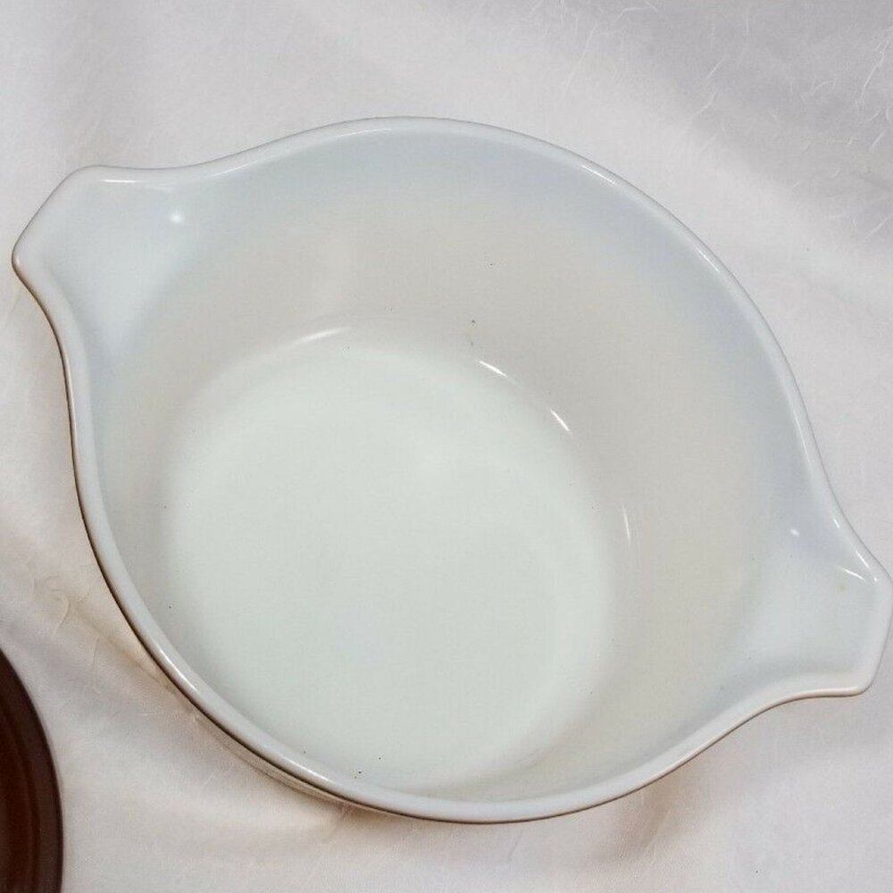 Pyrex Old Orchard Casserole Dish Lid 1.5qt brown ovenware dish baking dinner - Picture 5 of 10